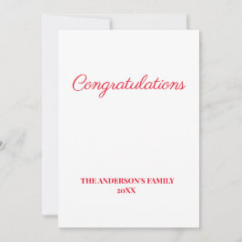 eenvoudige minimale jouw tekst felicitaties bedankkaart