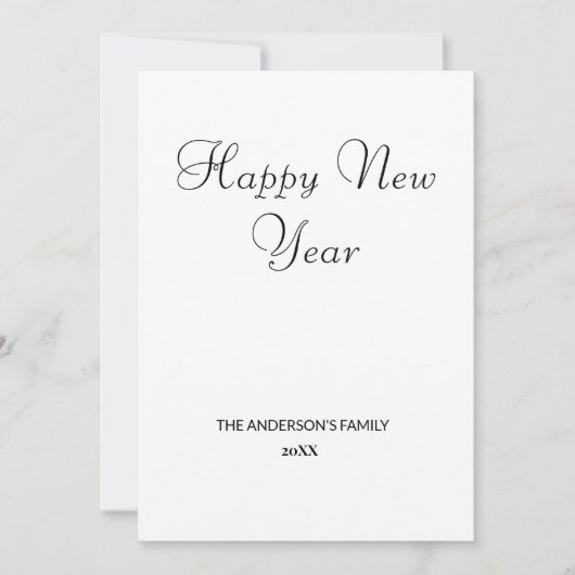 eenvoudige, minimale jouw tekst voor een nieuw jaa (Voorkant)