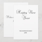 eenvoudige, minimale jouw tekst voor een nieuw jaa (Voorkant / Achterkant)