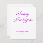 eenvoudige, minimale jouw tekst voor een nieuw jaa (Voorkant / Achterkant)