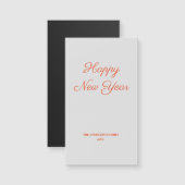 eenvoudige, minimale jouw tekst voor een nieuw jaa (Voorkant / Achterkant)