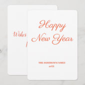 eenvoudige, minimale jouw tekst voor een nieuw jaa (Voorkant / Achterkant)