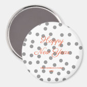 eenvoudige, minimale jouw tekst voor een nieuw jaa magneet (Voorkant / Achterkant)