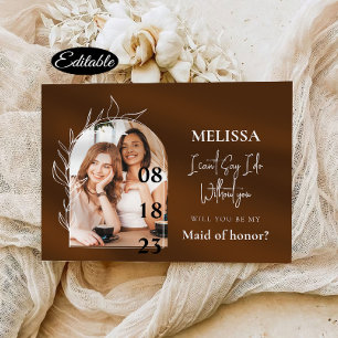 Eenvoudige minimale Kaart van het bridesmaïdevoors