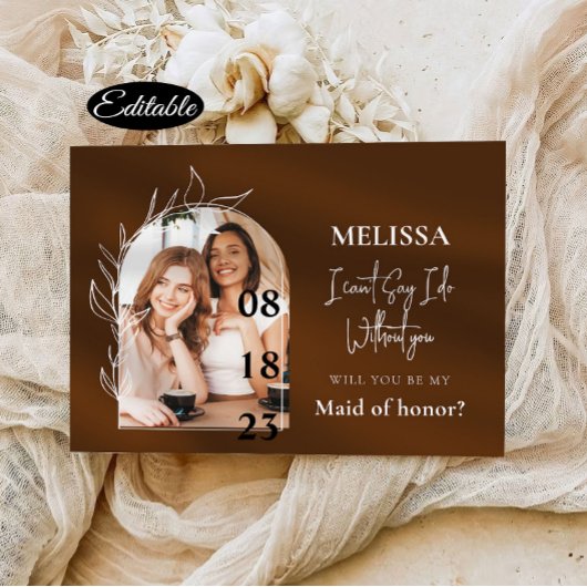 Eenvoudige minimale Kaart van het bridesmaïdevoors