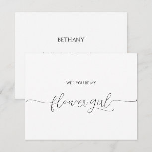 Eenvoudige minimale Kaart voor Bloemenmeisje-voors