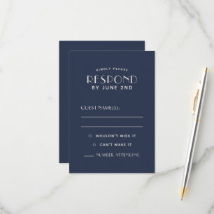 Eenvoudige, minimale Kaarten van Ecru Wedding RSVP