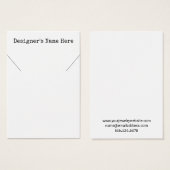 Eenvoudige minimale Kaarten voor een witte-Ketting Visitekaartje (Voorkant /achterkant)