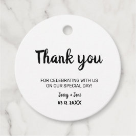 Eenvoudige minimale kalligrafie Dank u voor Gift T Bedankjes Labels