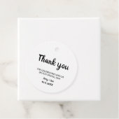 Eenvoudige minimale kalligrafie Dank u voor Gift T Bedankjes Labels (In situ)