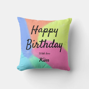 eenvoudige minimale kalligrafie gefeliciteerd met kussen