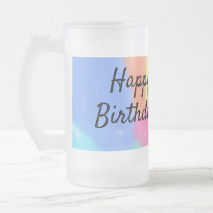 eenvoudige minimale kalligrafie gefeliciteerd met matglas bierpul