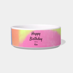 eenvoudige minimale kalligrafie gefeliciteerd met voerbakje