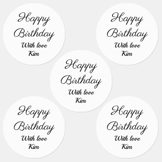 eenvoudige , minimale kalligrafie - gelukkige verj labels (Groep)