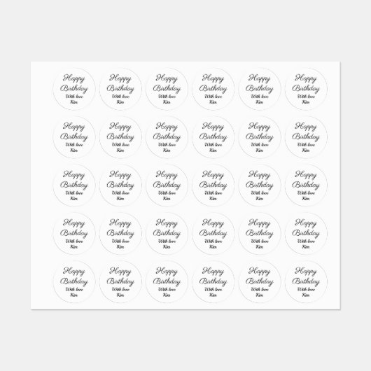 eenvoudige , minimale kalligrafie - gelukkige verj labels (Vel)