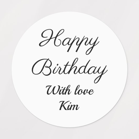 eenvoudige , minimale kalligrafie - gelukkige verj labels (Design 2)