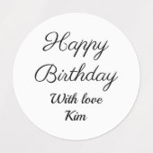 eenvoudige , minimale kalligrafie - gelukkige verj labels (Design 1)