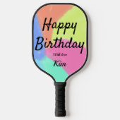 eenvoudige , minimale kalligrafie - gelukkige verj pickleball paddle (Voorkant)