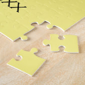 Eenvoudige minimale kalligrafie voegt jouw naam br legpuzzel (Zijkant)