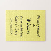 Eenvoudige minimale kalligrafie voegt jouw naam br legpuzzel (Horizontaal)