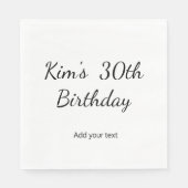 eenvoudige minimale kalligrafie voor blijdschap servet (Voorkant)