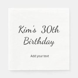 eenvoudige minimale kalligrafie voor blijdschap servet