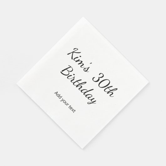 eenvoudige minimale kalligrafie voor blijdschap servet (Hoek)