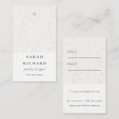 Eenvoudige Minimale Keramische Textuur Prijs Label (Voorkant / Achterkant)