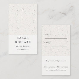 Eenvoudige Minimale Keramische Textuur Prijs Label