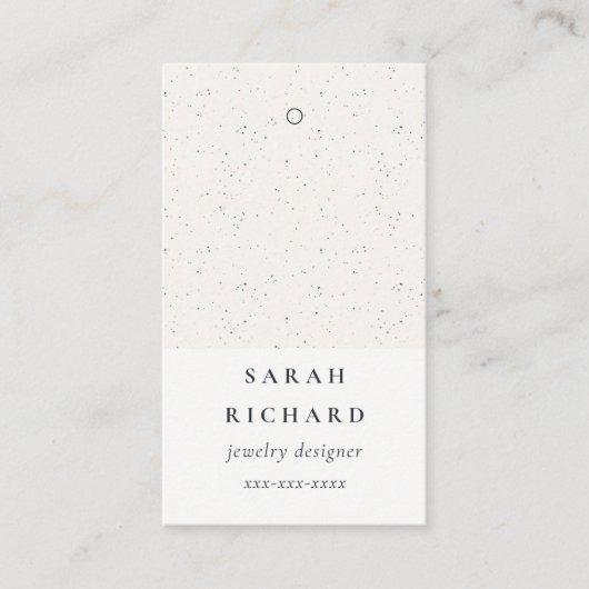 Eenvoudige Minimale Keramische Textuur Prijs Label (Voorkant)