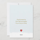 Eenvoudige minimale kerstboom feestdagenkaart (Achterkant)