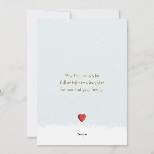 Eenvoudige minimale kerstboom feestdagenkaart (Achterkant)