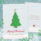 Eenvoudige minimale kerstboom feestdagenkaart