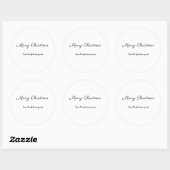 eenvoudige , minimale kersttijden toevoegen jouw t ronde sticker (Vel)