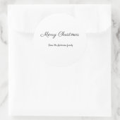 eenvoudige , minimale kersttijden toevoegen jouw t ronde sticker (Tas)