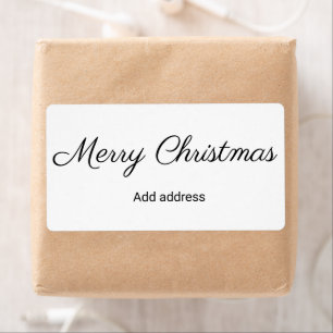 eenvoudige minimale kersttijden voeg uw tekst toe etiket