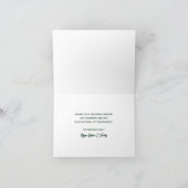 Eenvoudige minimale kersttypografie Festive Green Feestdagen Kaart (Binnen)