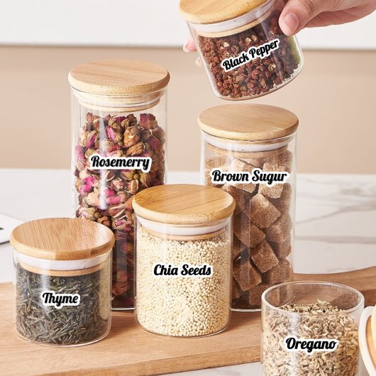 Eenvoudige minimale keuken en voorraadkast opbergl sticker