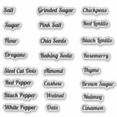 Eenvoudige minimale keuken en voorraadkast opbergl sticker (Voorkant)