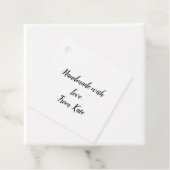 eenvoudige minimale kleine handgemaakte zakelijke bedankjes labels (In situ)