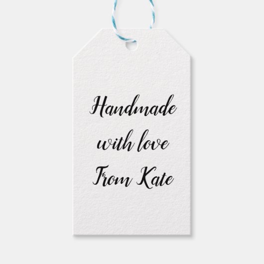 eenvoudige minimale kleine handgemaakte zakelijke cadeaulabel (Voorkant)