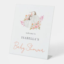 Eenvoudige Minimale Kleine Pompoen Baby Shower Wel