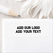 Eenvoudige, minimale, kleurrijke abstracte jouw te etiket (Insitu)