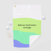 Eenvoudige, minimale, kleurrijke abstracte jouw te golfhanddoek (Insitu)