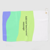 Eenvoudige, minimale, kleurrijke abstracte jouw te golfhanddoek (Horizontaal)