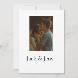 Eenvoudige minimale kleurrijke voeg naam foto teks feestdagenkaart