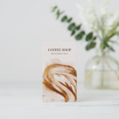 Eenvoudige minimale Koffiewinkel Professional Visitekaartje (Staand voorkant)