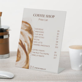 Eenvoudige Minimale Koffiewinkel Professionele pri Reclamebord Met Voetstuk