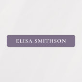 Eenvoudige Minimale Koraal Navyblauwe Meisjesnaam Labels (Design 2)