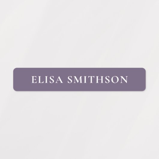 Eenvoudige Minimale Koraal Navyblauwe Meisjesnaam  Labels (Design 2)